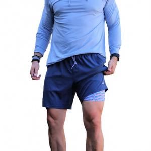 NEW BURLEBO elite sport athletic shorts in blue